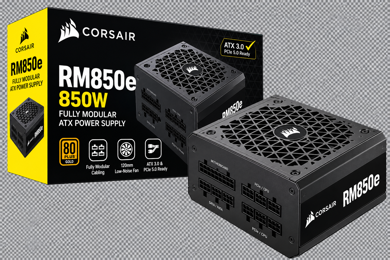 Illustrative power supplies artwork for RM850e 850W Gold